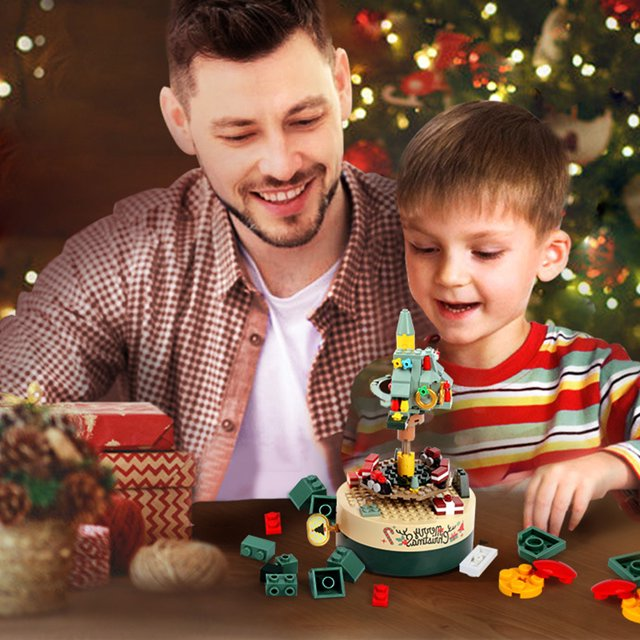 Christmas tree building block music box🎄Christmas Sale50% discount