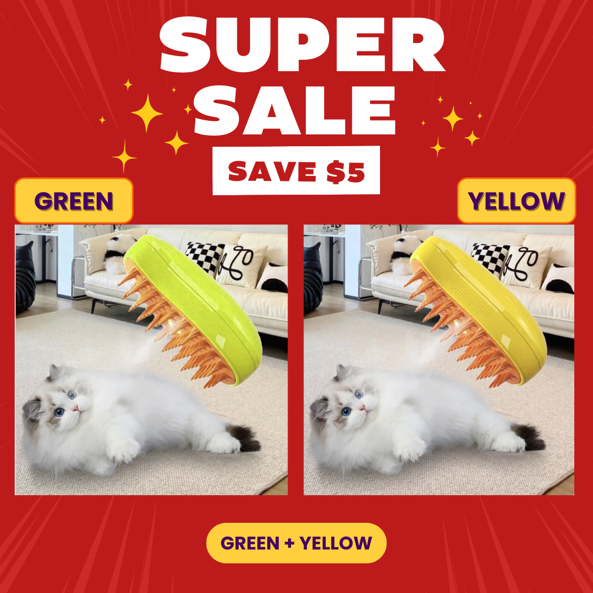 🔥Black Friday Sale🔥 Steamy Cat Brush