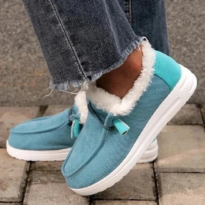 Women‘s soft head thick bottom orthotic arch support wool thick warm cotton shoes