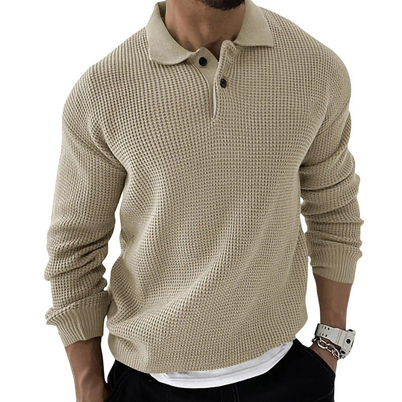 Men's fashionable slim long sleeve knitted sweater