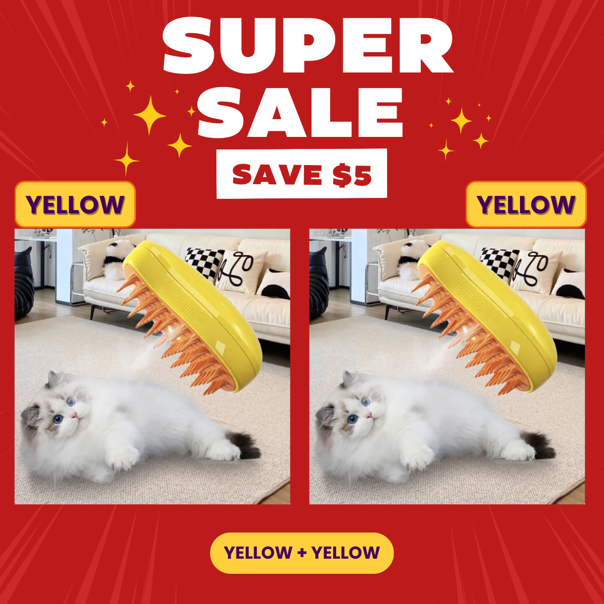 🔥Black Friday Sale🔥 Steamy Cat Brush