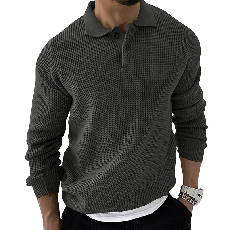 Men's fashionable slim long sleeve knitted sweater