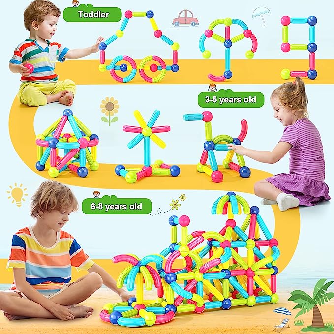 Magnetic Sticks Building Blocks For Kids Early Development