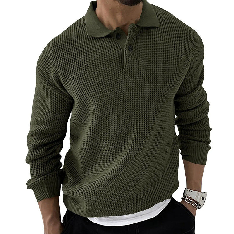 Men's fashionable slim long sleeve knitted sweater