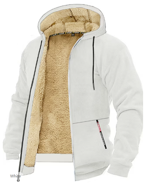 🔥70% off last day🔥Men's Oversized Hooded Fleece Jacket Thick Warm Fur Hooded Jacket