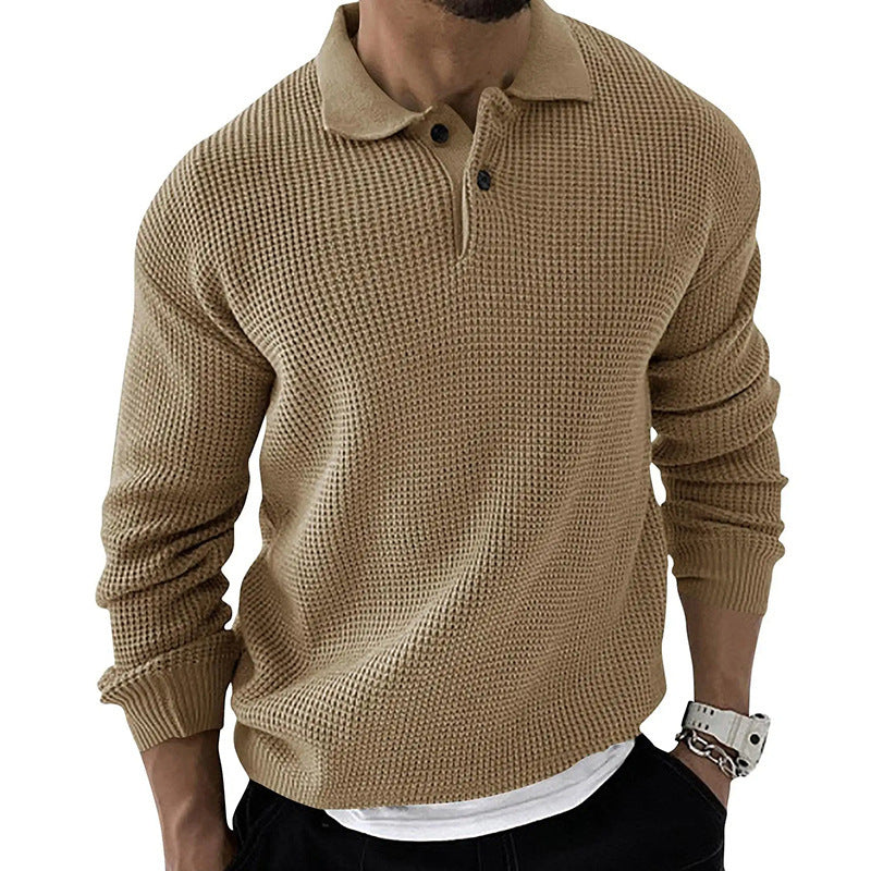 Men's fashionable slim long sleeve knitted sweater